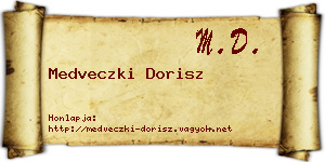 Medveczki Dorisz névjegykártya
